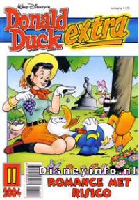 Front cover: Donald Duck Extra - 2004 - 11 - Romance Met Risico