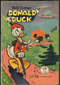 Front cover: Donald Duck - 1953 - Nr. 34