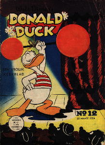 Front cover: Donald Duck - 1954 - Nr. 12