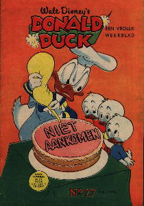 Front cover: Donald Duck - 1954 - Nr. 27