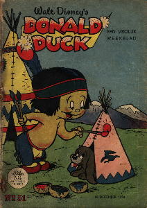 Front cover: Donald Duck - 1954 - Nr. 51