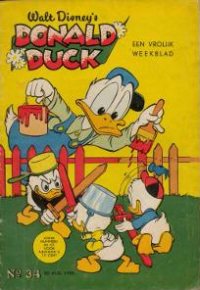 Front cover: Donald Duck - 1955 - Nr. 34