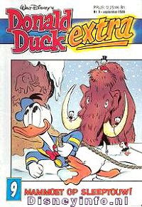 Front cover: Donald Duck Extra - 1988 - 09 - Mammoet Op Sleeptouw