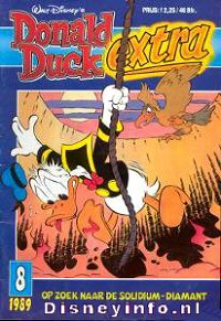 Front cover: Donald Duck Extra - 1989 - 08 - Op Zoek Naar De Solidium-Diamant