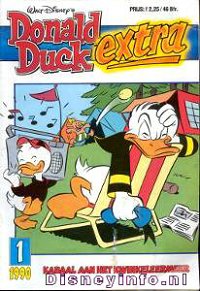 Front cover: Donald Duck Extra - 1990 - 01 - Kabaal Aan Het Kwinkeleermeer