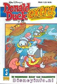 Front cover: Donald Duck Extra - 1990 - 03 - De Verdwenen Schat Van Doggerduyn