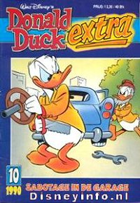 Front cover: Donald Duck Extra - 1990 - 10 - Sabotage In De Garage