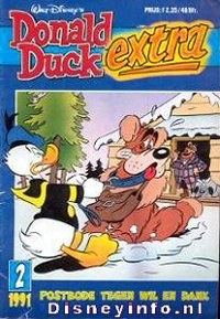 Front cover: Donald Duck Extra - 1991 - 02 - Postbode Tegen Wil En Dank