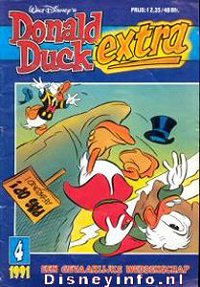 Front cover: Donald Duck Extra - 1991 - 04 - Een Gevaarlijke Weddenschap