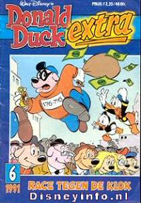 Front cover: Donald Duck Extra - 1991 - 06 - Race Tegen De Klok