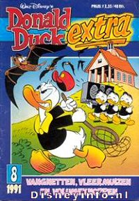 Front cover: Donald Duck Extra - 1991 - 08 - Vangnetten, Vleermuizen En Volumeknoppen