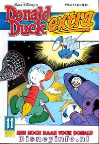 Front cover: Donald Duck Extra - 1991 - 11 - Een Hoge Baan Voor Donald