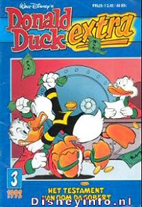 Front cover: Donald Duck Extra - 1992 - 03 - Het Testament Van Oom Dagobert