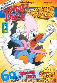 Front cover: Donald Duck Extra - 1994 - 06 - Donald Duck 60 Jaar Filmster!