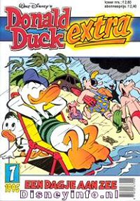 Front cover: Donald Duck Extra - 1995 - 07 - Een Dagje Aan Zee