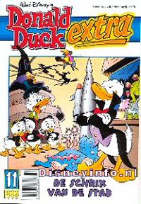 Front cover: Donald Duck Extra - 1999 - 11 - De Schrik Van De Stad