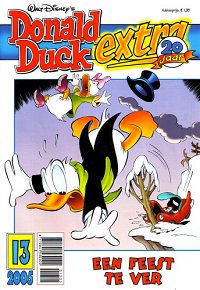 Front cover: Donald Duck Extra - 2005 - 13 - Een Feest Te Ver