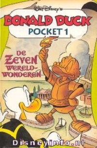 Front cover: Donald Duck Pocket - Serie 3 - 001 - De Zeven Wereldwonderen