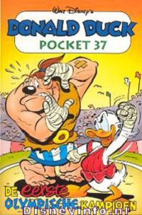 Front cover: Donald Duck Pocket - Serie 3 - 037 - De Eerste Olympische Kampioen