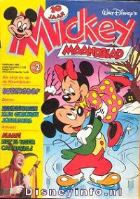 Front cover: Mickey Mouse - Maandblad - 1986-02