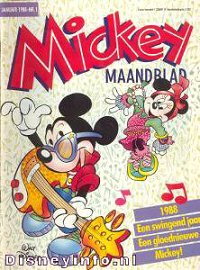 Front cover: Mickey Mouse - Maandblad - 1988-01