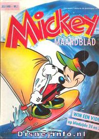 Front cover: Mickey Mouse - Maandblad - 1988-07