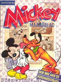 Front cover: Mickey Mouse - Maandblad - 1988-08